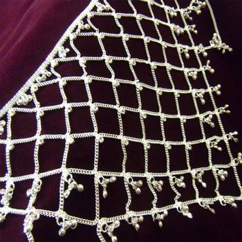 Designer silver American Diamond Embellished Waist Belt Challa 1