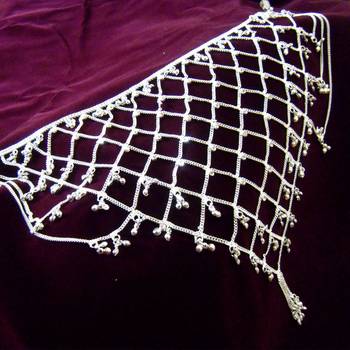 Designer silver American Diamond Embellished Waist Belt Challa 2