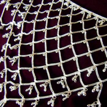 Designer silver American Diamond Embellished Waist Belt Challa 3
