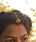 Designer Wedding Bridal Pearl Kundan Diamond Maang Tikka