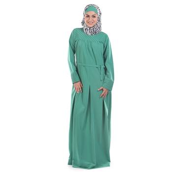 Green Polyester Islamic Look Arabian Style Daily Wear For Women Long Abaya 1