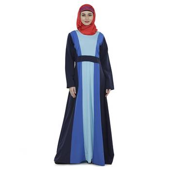 Multicolor Polyester Islamic Look Arabian Style Daily Wear For Women Long Abaya 1