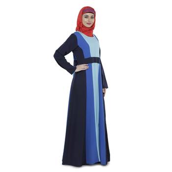Multicolor Polyester Islamic Look Arabian Style Daily Wear For Women Long Abaya 2