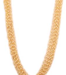 Simple Light Weight Elegant Golden Kundan Embellished Necklace Set with Earrings