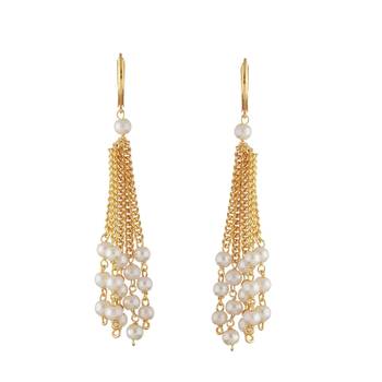 Simple Light Weight Elegant Golden Kundan Embellished Necklace Set with Earrings 3