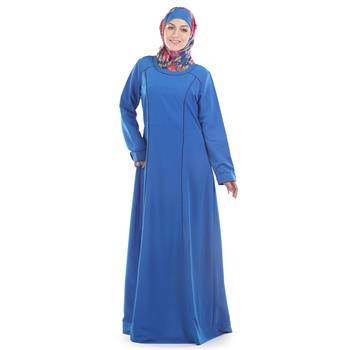 Blue Kashibo Islamic Look Arabian Style Daily Wear For Women Long Abaya 1