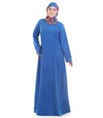 Blue Kashibo Islamic Look Arabian Style Daily Wear For Women Long Abaya