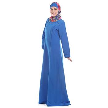 Blue Kashibo Islamic Look Arabian Style Daily Wear For Women Long Abaya 2