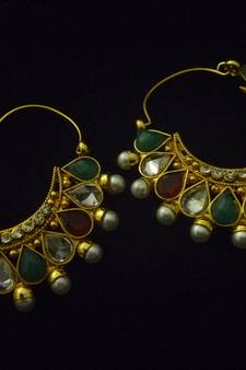 Multicolor Pearl hoops