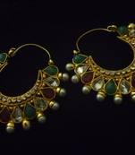 Multicolor Pearl hoops