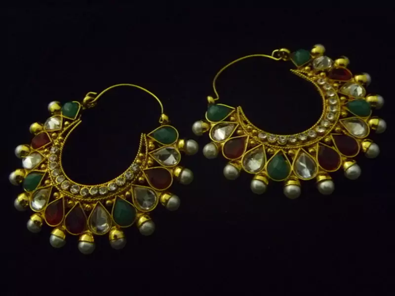 Multicolor Pearl hoops