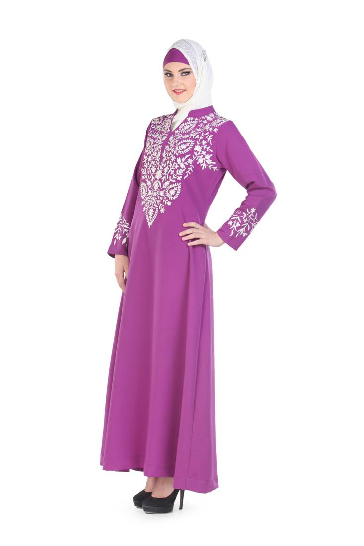Magenta Kashibo Daily Wear Islamic Look Arabian Style For Women Long Abaya