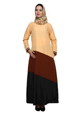 Multicolor Polyester Daily Wear Islamic Look Arabian Style For Women Long Abaya 1