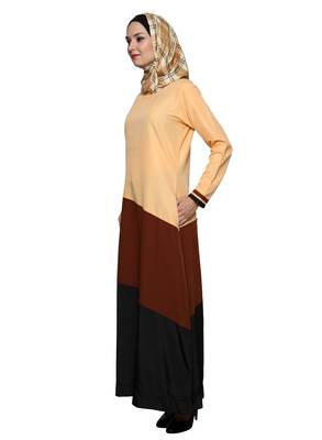 Multicolor Polyester Daily Wear Islamic Look Arabian Style For Women Long Abaya 2