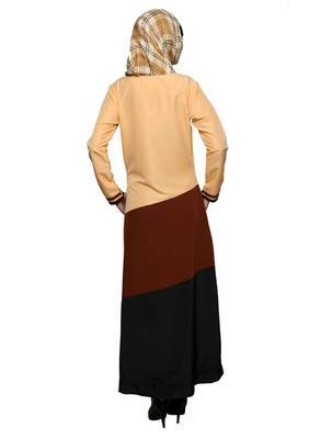 Multicolor Polyester Daily Wear Islamic Look Arabian Style For Women Long Abaya 3