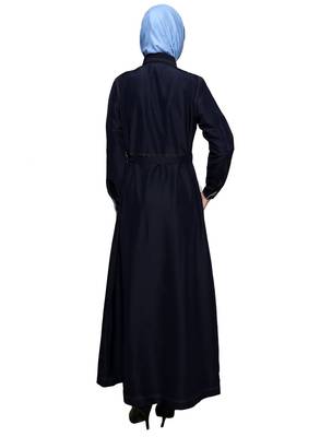 Blue Kashibo Daily Wear Islamic Look Arabian Style For Women Long Abaya 3