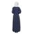 Blue Polyester Daily Wear Islamic Look Arabian Style For Women Long Abaya