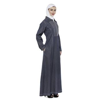g Denim Daily Wear Islamic Look Arabian Style For Women Long Abaya 3