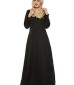 Black Georgette Daily Wear Islamic Look Arabian Style For Women Long Abaya