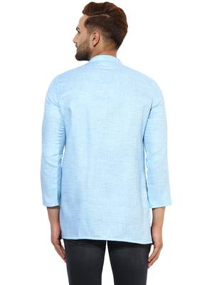 Blue Cotton Handloom Kurta 2