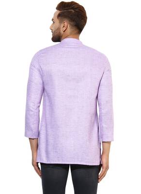 Purple Cotton Handloom Kurta 2