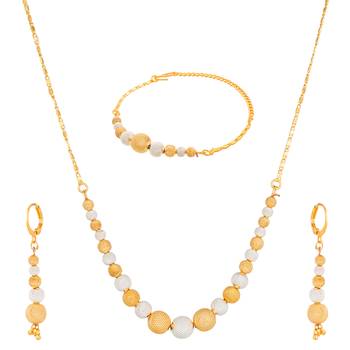 Gold diamond necklace-sets 1