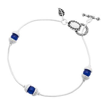 Silver emerald  anklets 2