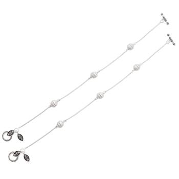 Silver emerald  anklets 3