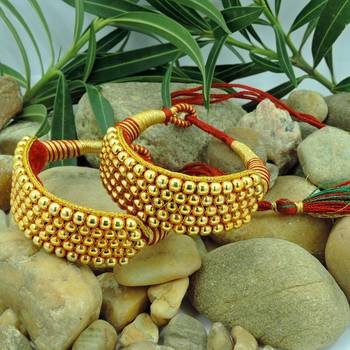 TraditionalJaipur Jewellery Gold Beads Bajubandh Bracelet 1