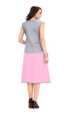 Pink Embroidered Georgette Ethnic-Kurtis 2