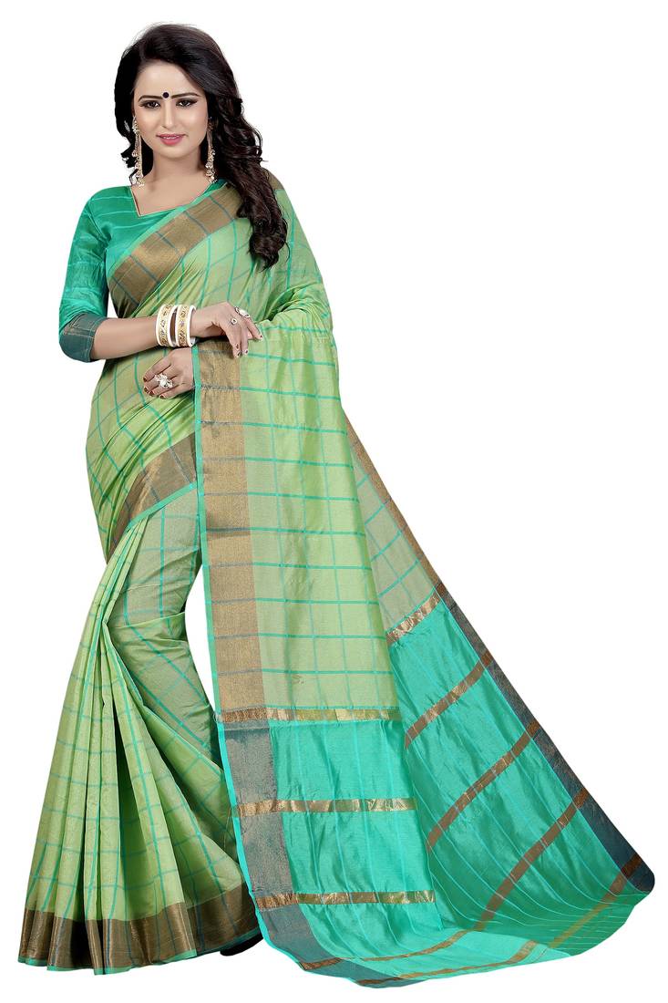 Light green woven silk saree with blouse Mastani 2558818
