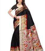 Multicolor printed khadi saree with blouse
