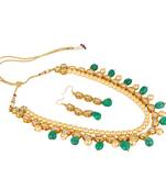 Wedding Kundan Pearl Beads Necklace set for Women Party Wear