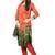 Orange Colour Satin Cotton Salwar Suit Dupatta Bandhani Dress Material