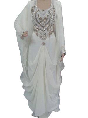 Grey Georgette Stones and Crystals Farsha 1