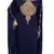 Blue georgette zari work stones and beads embellished islamic style arabian look party wear farasha