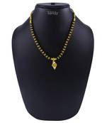 Traditional Handmade Golden And Black Crystal Jewellery Alloy Necklace For Women And Girls
