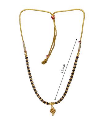 Traditional Handmade Golden And Black Crystal Jewellery Alloy Necklace For Women And Girls 3