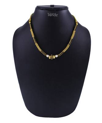 Traditional Handmade Gold And Black Crystal Jewellery Haar/Necklace For Women And Girls 1