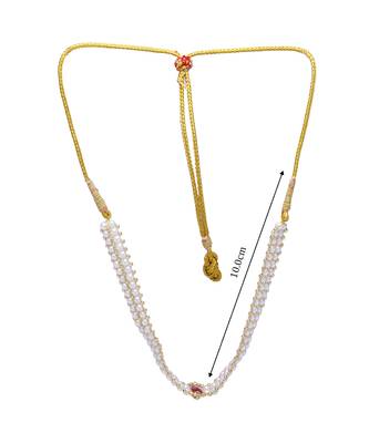 Traditional Handmade White Color Thushi Jewellery Necklace/Haar For Womens 3