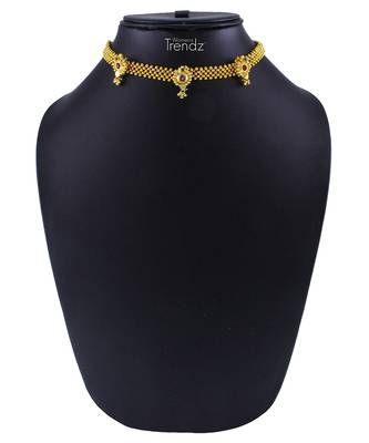 Traditional Handmade 24K Gold Plated Jewellery Short Necklace/Haar For Women And Girls 1
