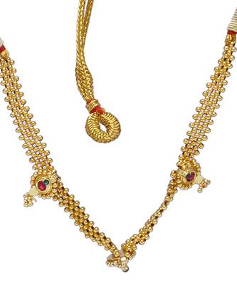 Traditional Handmade 24K Gold Plated Jewellery Short Necklace/Haar For Women And Girls 2