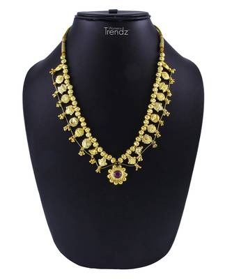 Traditional Handmade Kolhapuri Saaj Jewelley 24K Gold Plated Alloy Necklace For Women And Girls 1