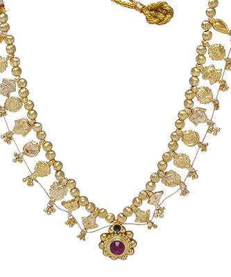 Traditional Handmade Kolhapuri Saaj Jewelley 24K Gold Plated Alloy Necklace For Women And Girls 2