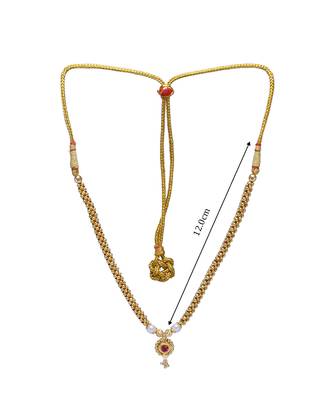 Traditional Handmade Gold Plated Jewellery Red Crystal Pendal Alloy Necklace For Womens 3