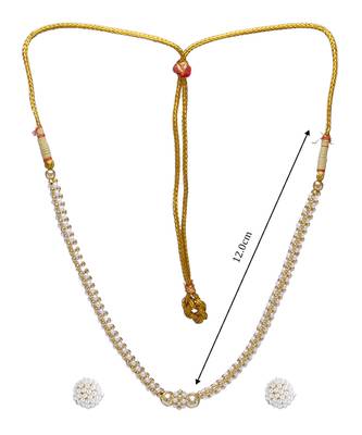 Traditional Handmade White Crystal Jewellery Necklace And Earring Set For Womens And Girls 3