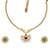 Traditional Handmade Thushi And White Crystal Pendal Jewellery Necklace And Earring Set For Womens And Girls