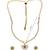Traditional Handmade Thushi And White Crystal Pendal Jewellery Necklace And Earring Set For Womens And Girls