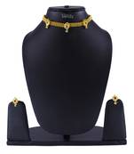 Traditional Handmade 24K Gold Plated Jewellery Short Necklace/Haar And Earring Set For Women And Girls