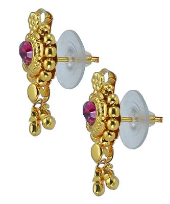 Traditional Handmade 24K Gold Plated Jewellery Short Necklace/Haar And Earring Set For Women And Girls 4